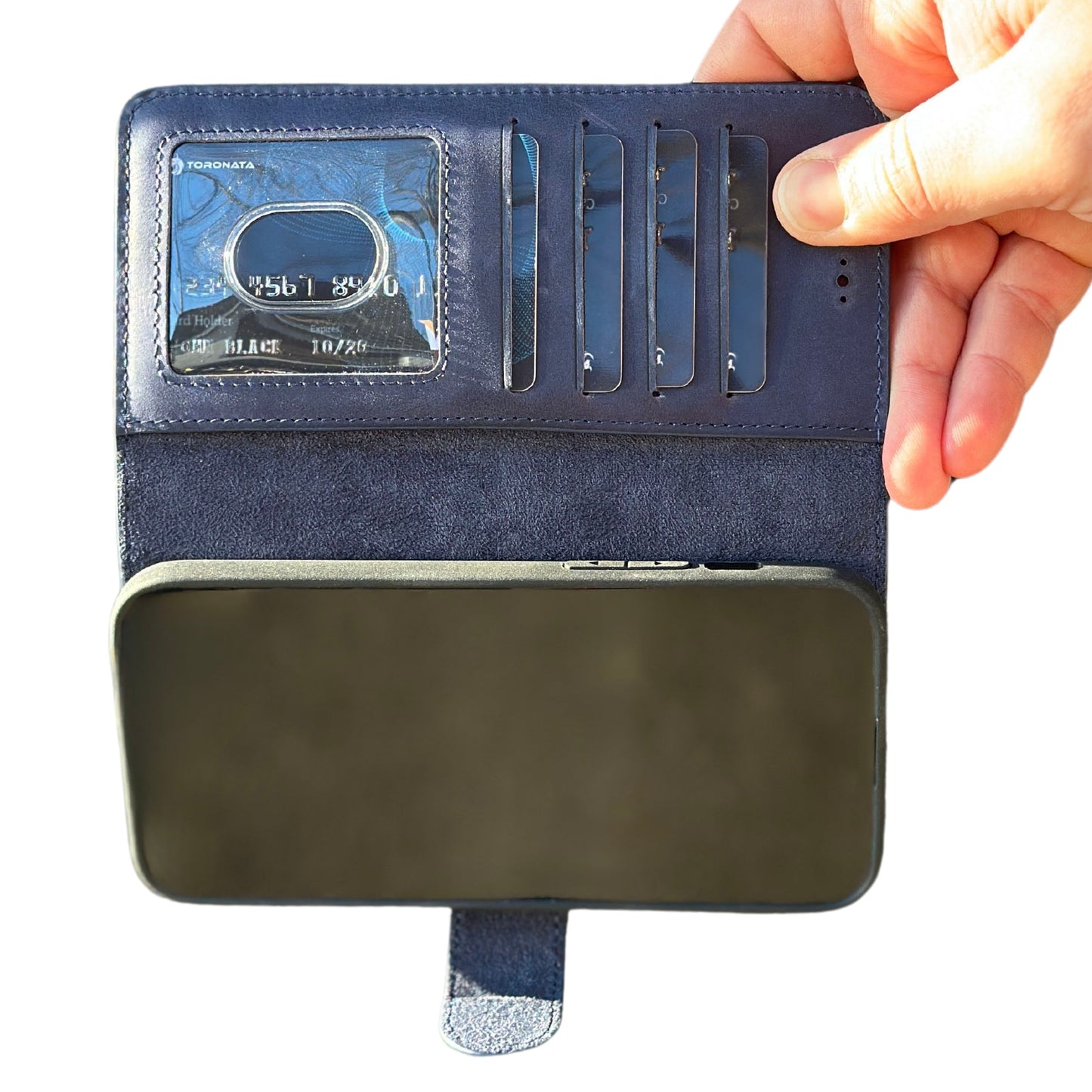 Vegas Premium Leather iPhone 15 Pro Max Wallet Case with MagSafe | Detachable RFID Blocking Luxury Wallet
