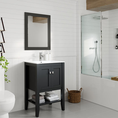 Eviva Aberdeen 72" x 30" Rectangular White Wooden Framed Mirror