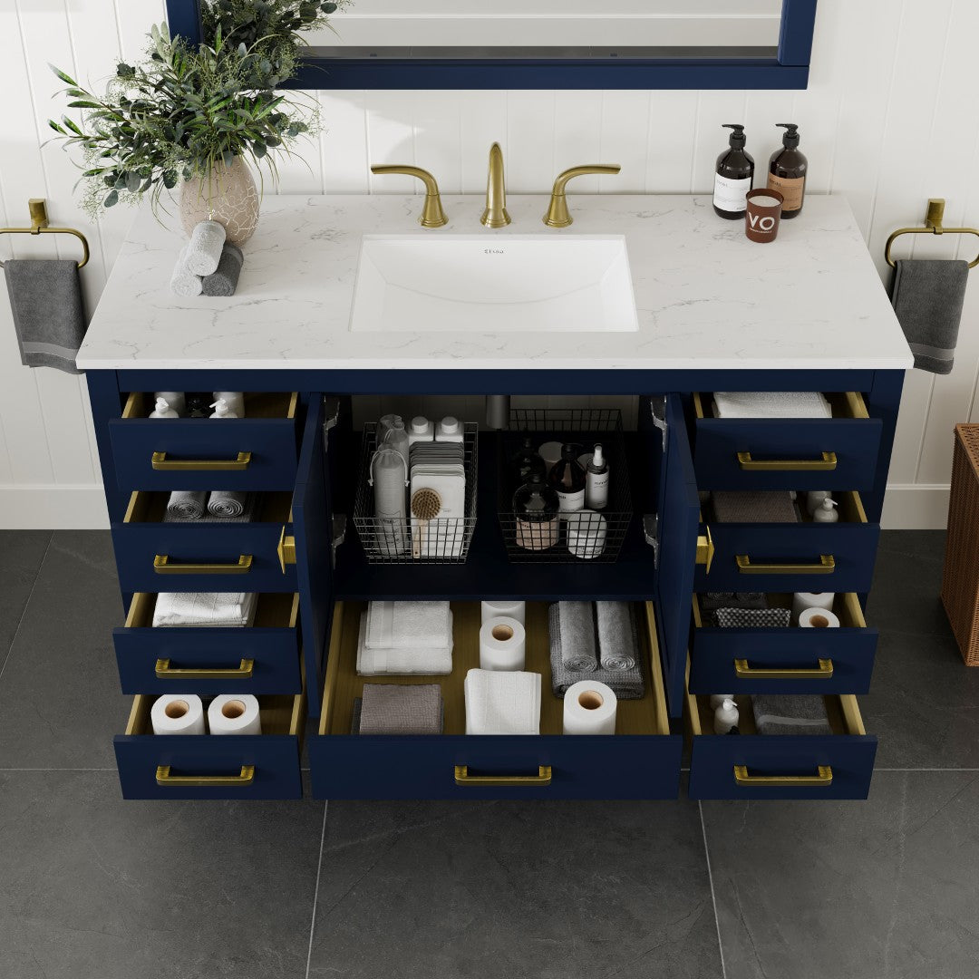 Eviva Aberdeen Bath Vanity with Counter Top and Undermount Porcelain Sink (24"-96")