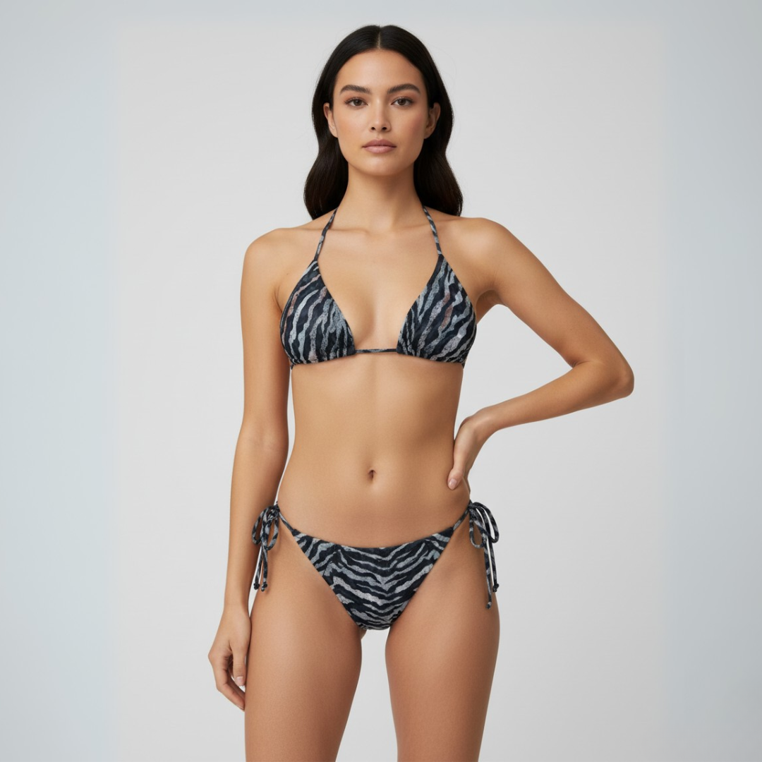 Triangle Bikini Top / ZEBRA