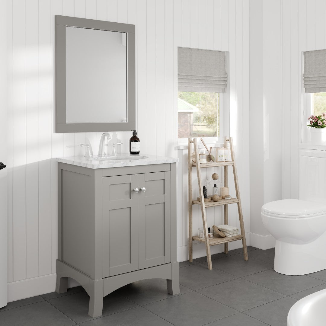 Eviva Aberdeen 72" x 30" Rectangular White Wooden Framed Mirror