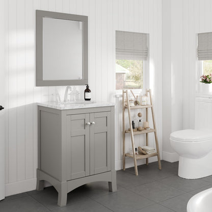 Eviva Aberdeen 72" x 30" Rectangular White Wooden Framed Mirror