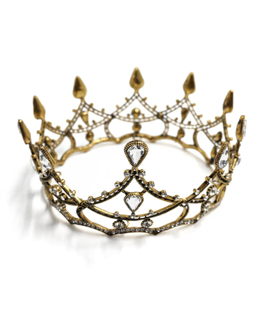 Gothic Structures Mini Crown Tiara in Antiqued Gold | Gift Shop & Gift Wrapping | Kitchen + Metal