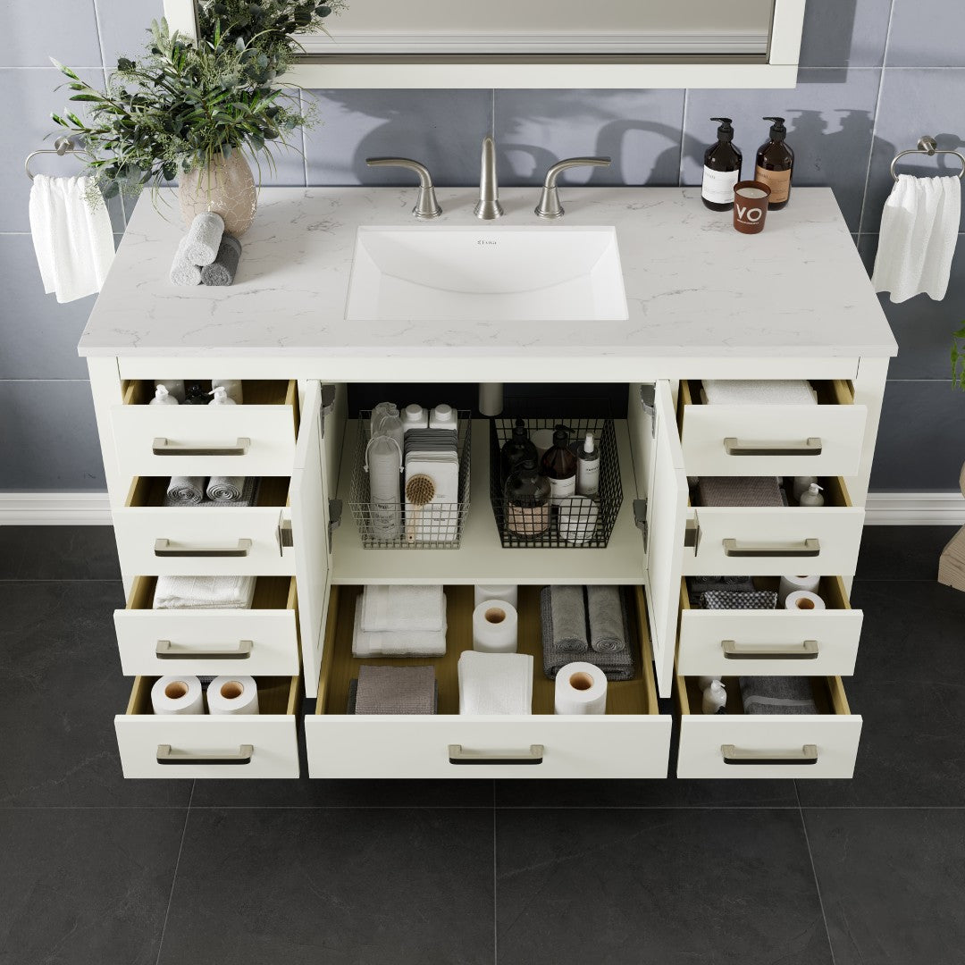 Eviva Aberdeen Bath Vanity with Counter Top and Undermount Porcelain Sink (24"-96")