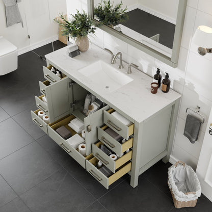 Eviva Aberdeen Bath Vanity with Counter Top and Undermount Porcelain Sink (24"-96")