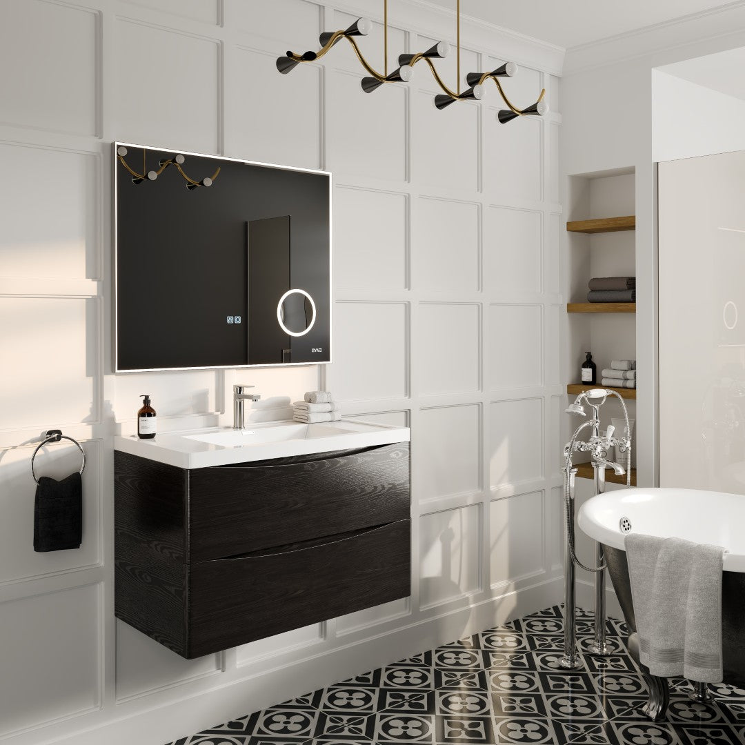 Eviva Illuminate LED Bathroom Mirror – Chrome Aluminum Frame (EVMR550 Series)