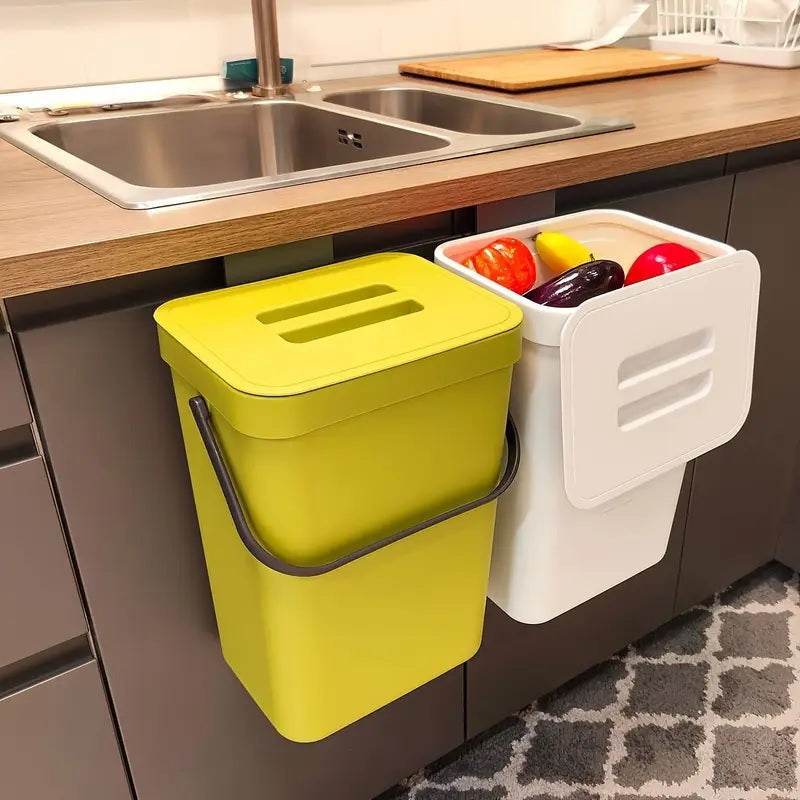 Space Saving Trash Can with Silent Lid