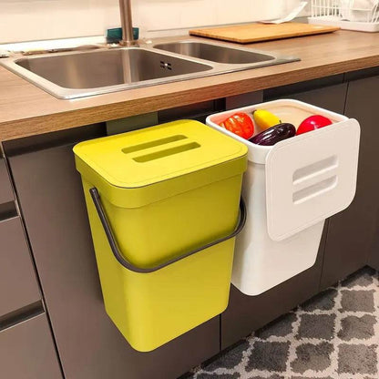 Space Saving Trash Can with Silent Lid