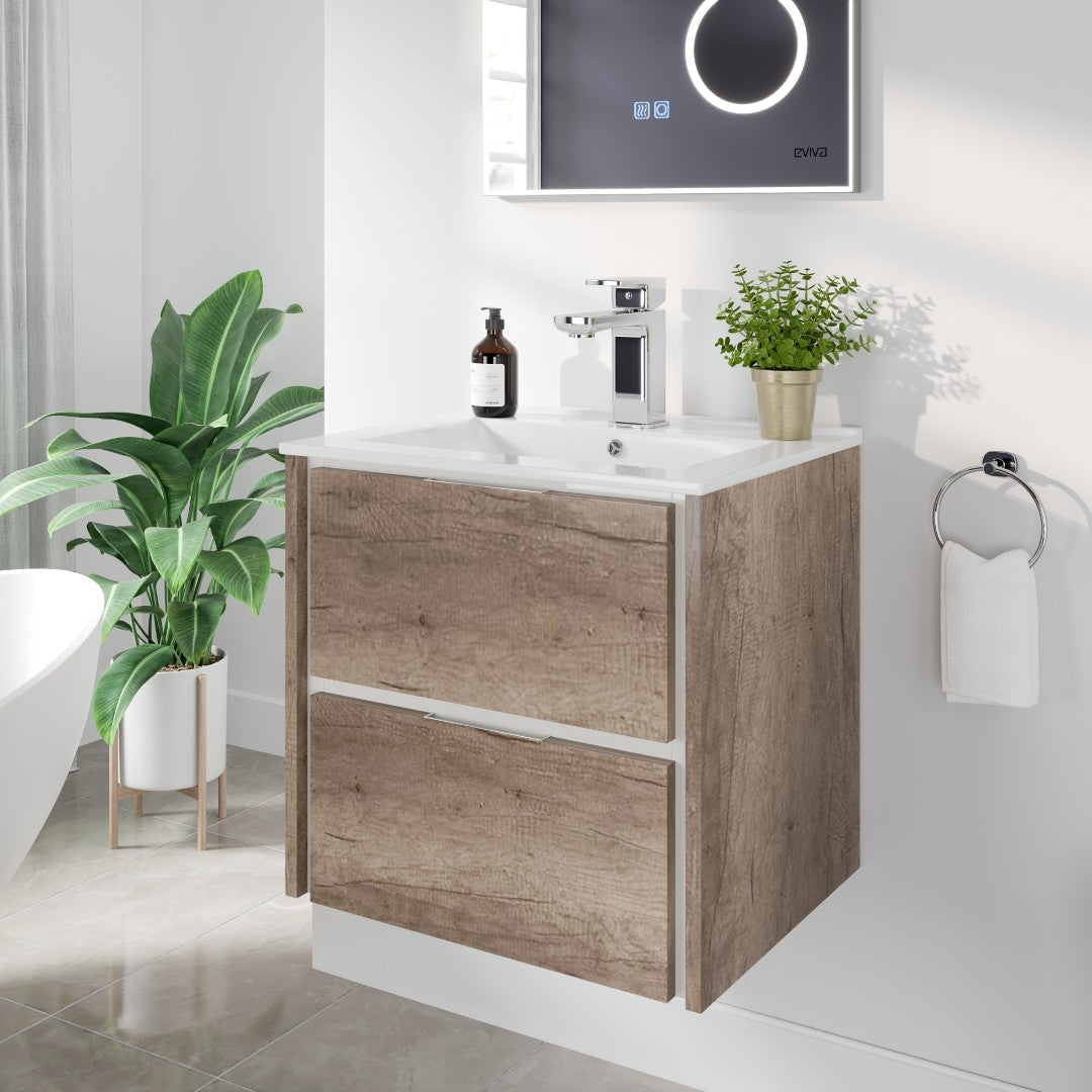 Eviva Lux Single-Handle Waterfall Single-Hole Bathroom Faucet with Deckplate Included in Chrome