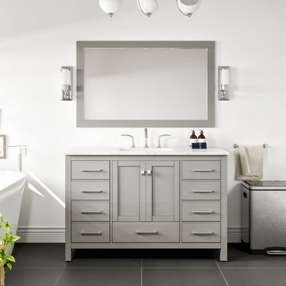 Eviva Aberdeen 72" x 30" Rectangular White Wooden Framed Mirror