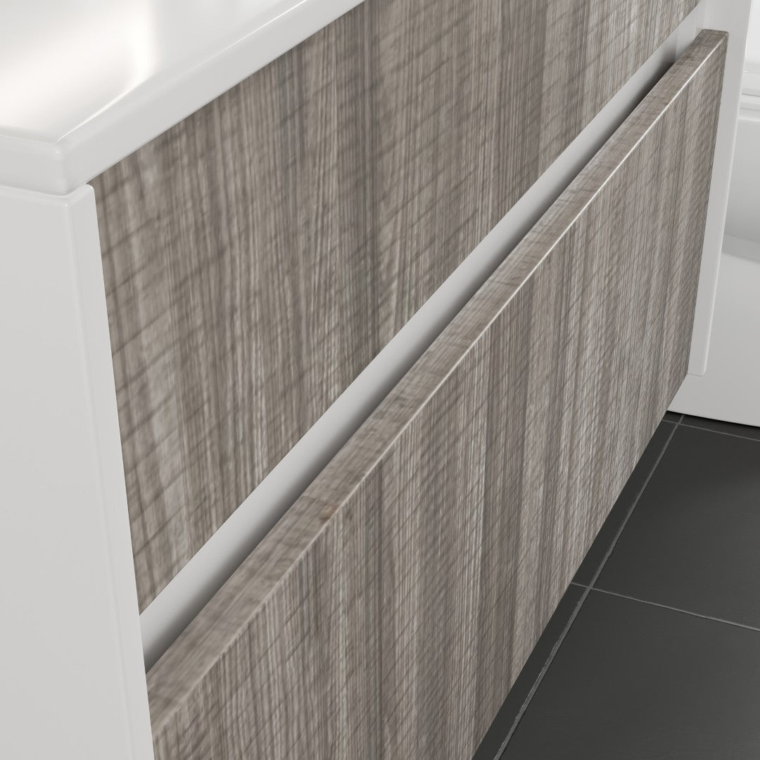 Eviva Ashy Wall Mount Bath Vanity with Acrylic Top and Integrated Sink