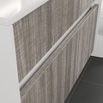 Eviva Ashy Wall Mount Bath Vanity with Acrylic Top and Integrated Sink