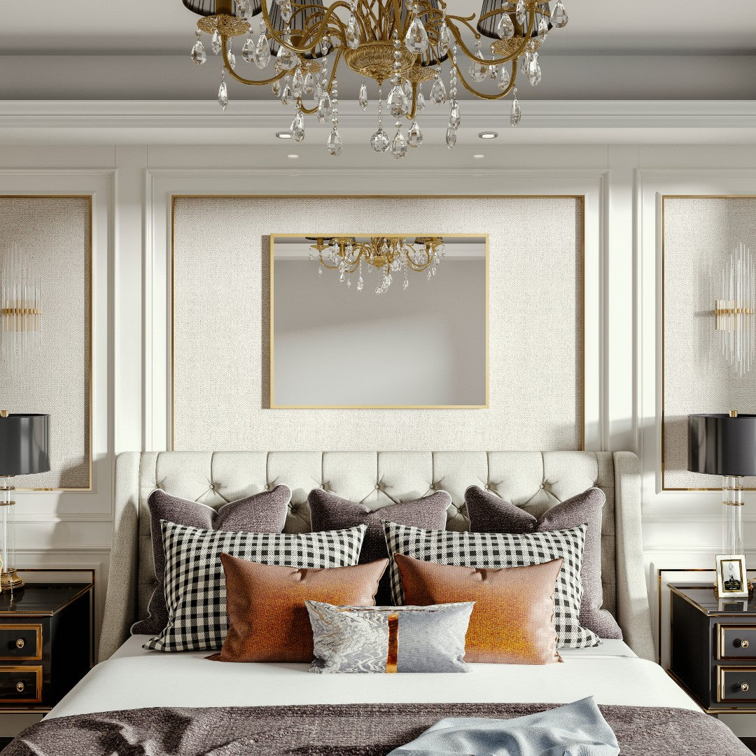 Eviva Gold Gold Metal Framed Mirror