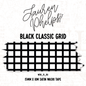 Black Classic Grid 15mm washi