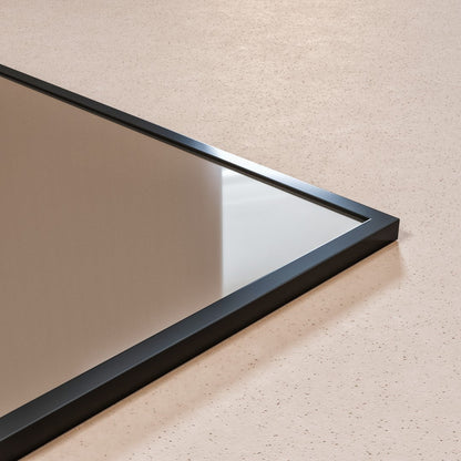 Eviva Black Black Metal Framed Mirror