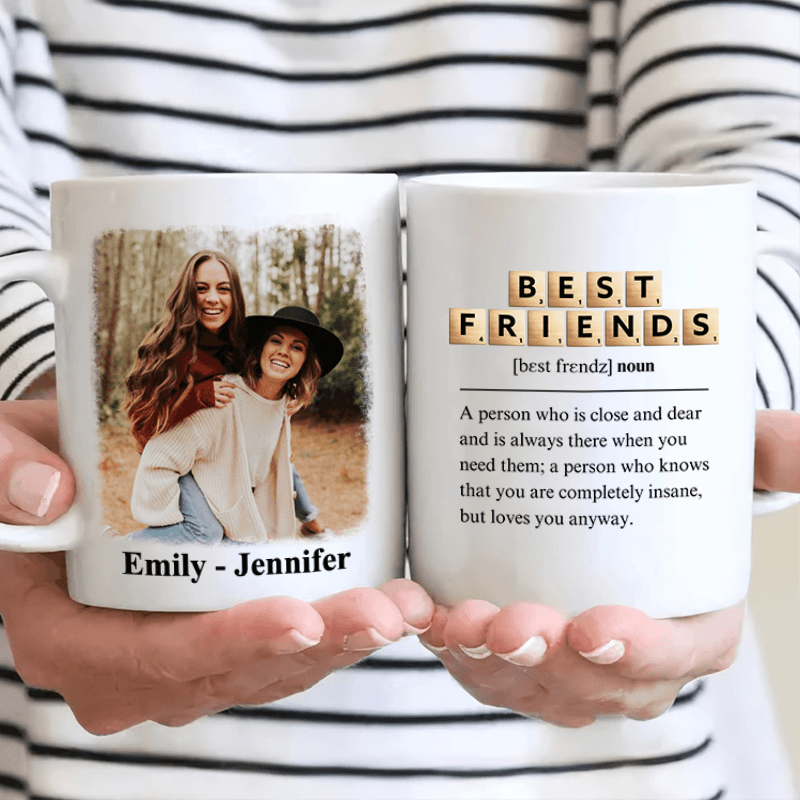 Custom Photo Mug - You Always Make Me Smile - Personalized Gift for Best Friends, Besties