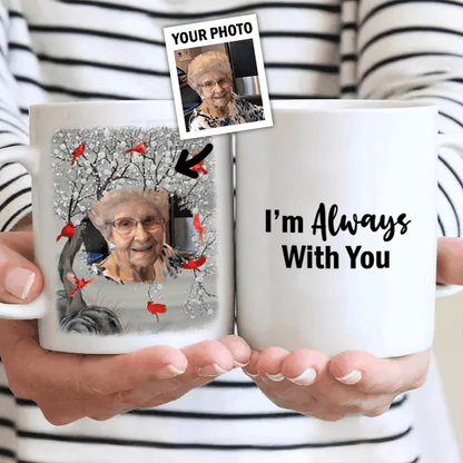 Custom Photo I'm Always With You - Memorial Personalized Custom Mug - Sympathy Gift For Family Members