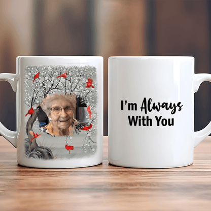 Custom Photo I'm Always With You - Memorial Personalized Custom Mug - Sympathy Gift For Family Members