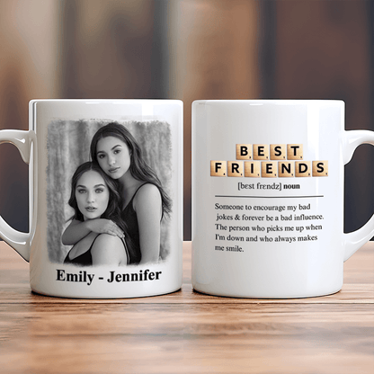 Custom Photo Mug - You Always Make Me Smile - Personalized Gift for Best Friends, Besties