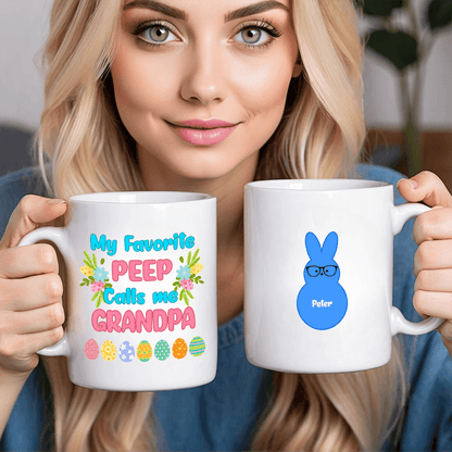 Easter My Favorite Call Me Grandma - Personalized Custom Mug - Gift for Grandma/Nana/Mimi, Mom, Wife, Grandparent