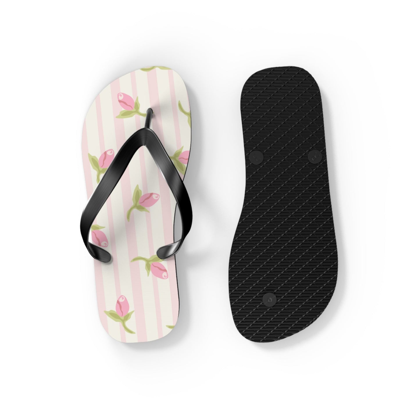 Customizable: Chic Floral Flip Flops for Summer, Trendy Beach Sandals, Perfect for Vacation, Gifts for Her