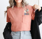 Cute Book Lover Ghosts, Reading, Library, Teacher, Halloween, Pocket, Comfort Colors Pocket T-Shirt