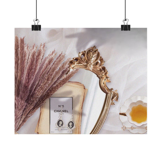 Elegant Matte Horizontal Poster Decor, Vintage Wall Art, Home Aesthetic Prints, Chic Gift for Moms & Home Lovers, Minimalist Decor