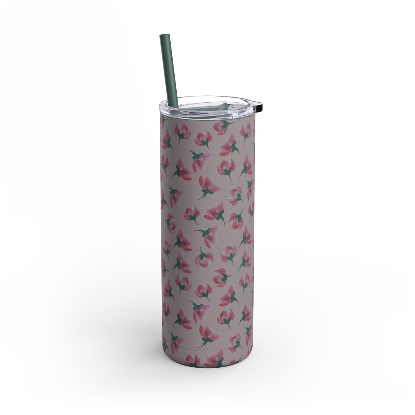 Customizable: Floral Pattern Tumbler, Personalized Gift for Coffee Lovers, Travel Mug for Women, Insulated Drinkware, Trendy Water Bottle