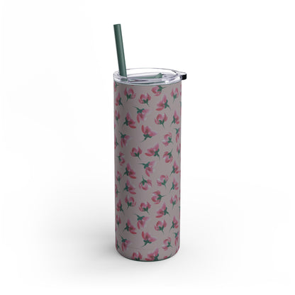 Customizable: Floral Pattern Tumbler, Personalized Gift for Coffee Lovers, Travel Mug for Women, Insulated Drinkware, Trendy Water Bottle