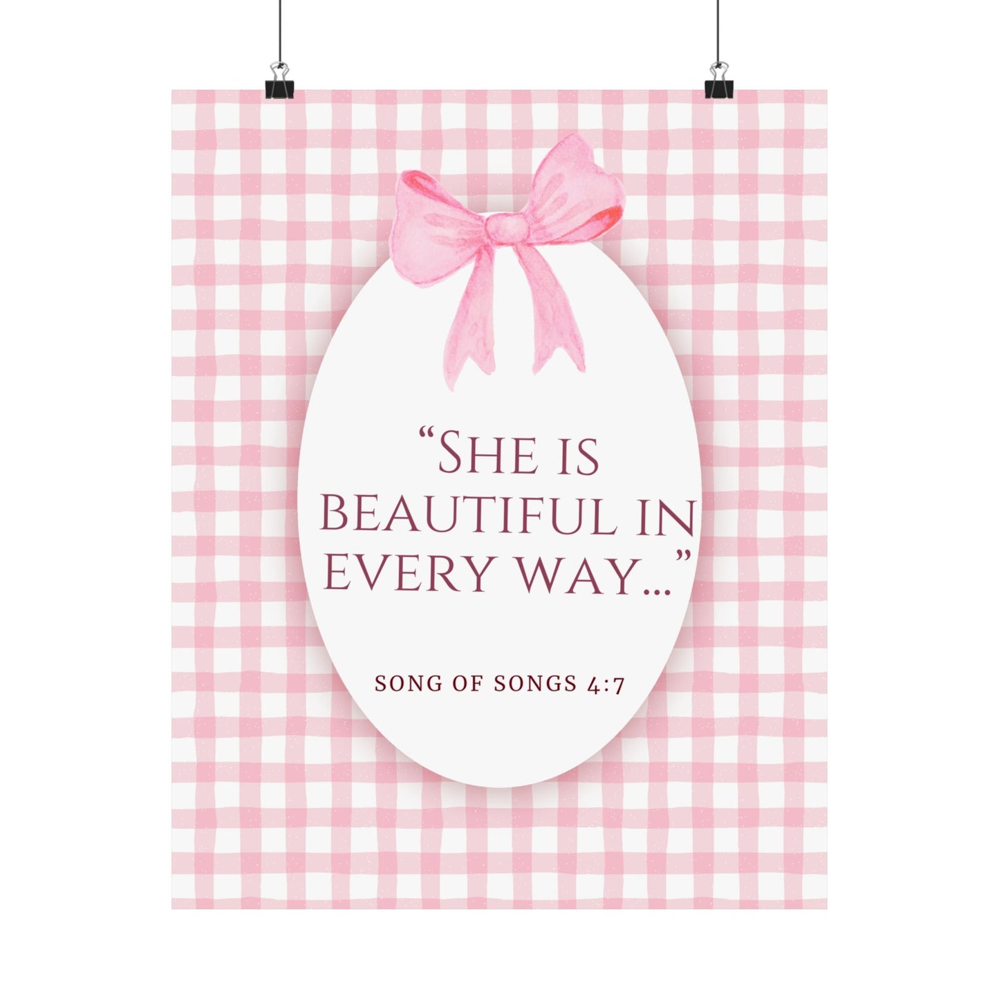 Inspirational Wall Art Poster, Motivational Decor, Gift for Her, Perfect Dorm Decor, Christian Home Decoration