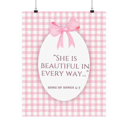 Inspirational Wall Art Poster, Motivational Decor, Gift for Her, Perfect Dorm Decor, Christian Home Decoration