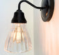 Thick Holophane Clear Glass Wall Sconce or Pendant Light