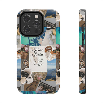 Inspiring Vision Board Phone Case, Motivational Tough Case, Adventurous Gift for Her, Self-Care, Dream Big, Unique Phone Accessory