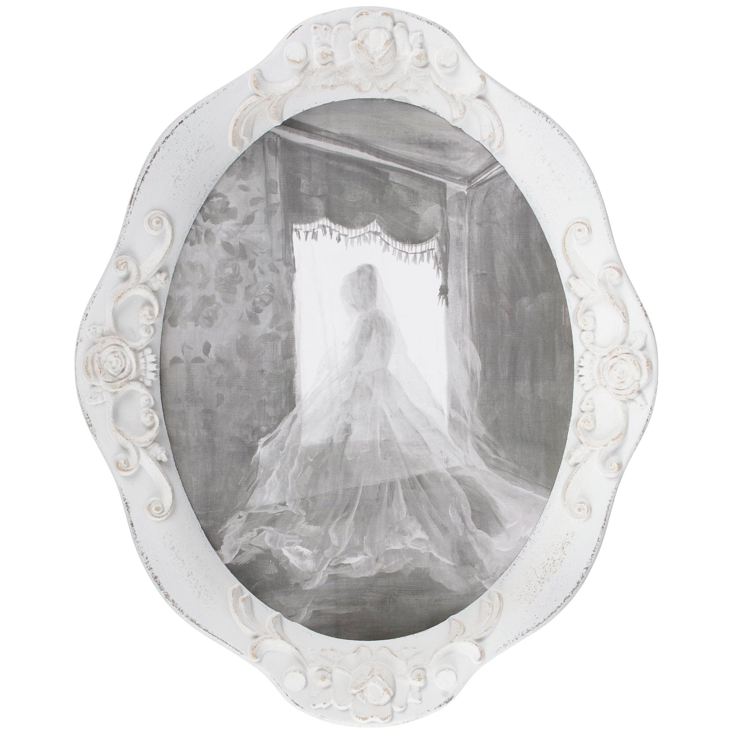 19" Ghost Lady Framed Wall Art