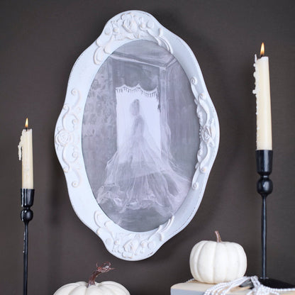 19" Ghost Lady Framed Wall Art