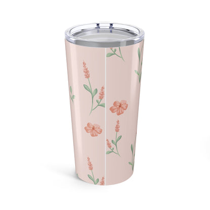 Customizable: Floral Tumbler 20oz, Coffee Travel Mug, Gift for Garden Lovers, Insulated Drinkware, Birthday Present, Spring Vibes