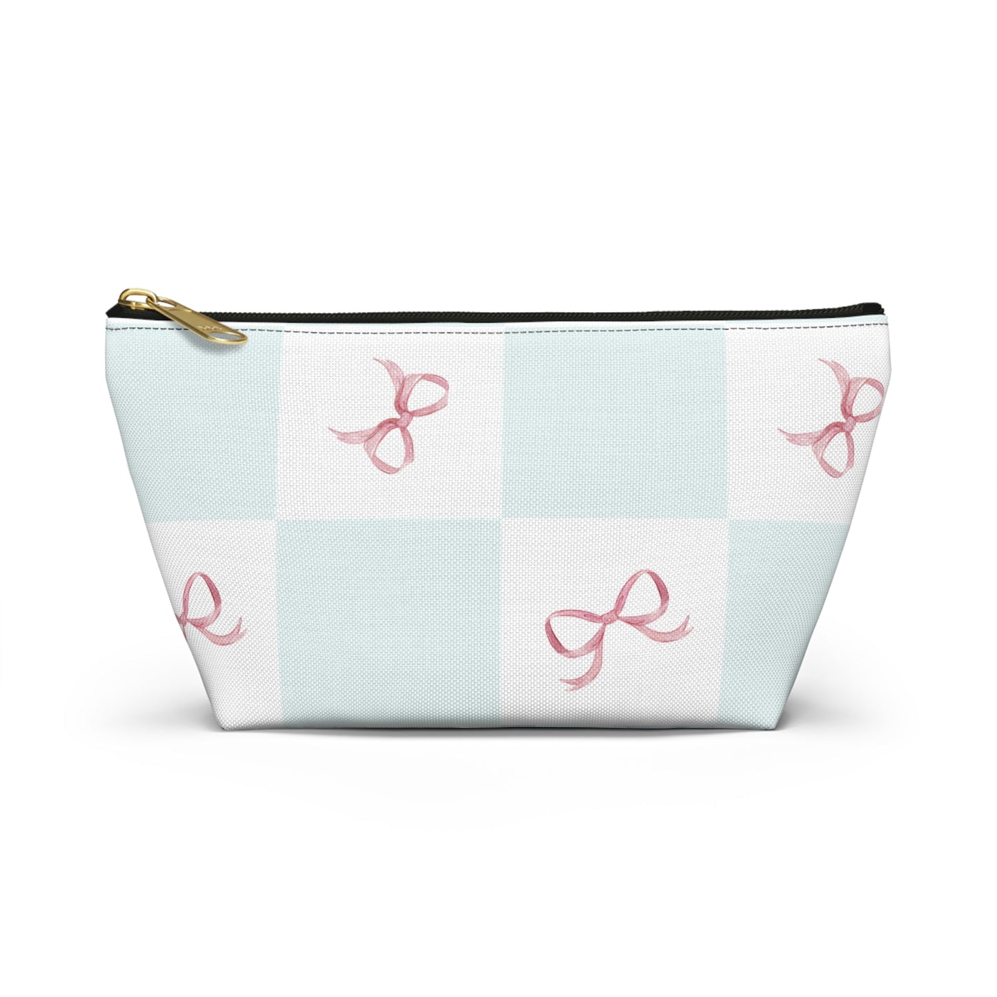 Customizable: Charming Ribbon Accessory Pouch, Makeup Bag, Gift for Her, T-bottom Style, Cute Storage, Birthday Present, Bridesmaid Gift