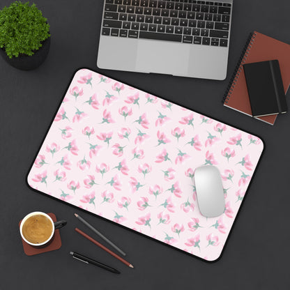Customizable: Floral Desk Mat - Pink Blossom Mouse Pad, Office Decor, Gift for Home Office, Cute Workspace Accessories, Mother's Day Gift