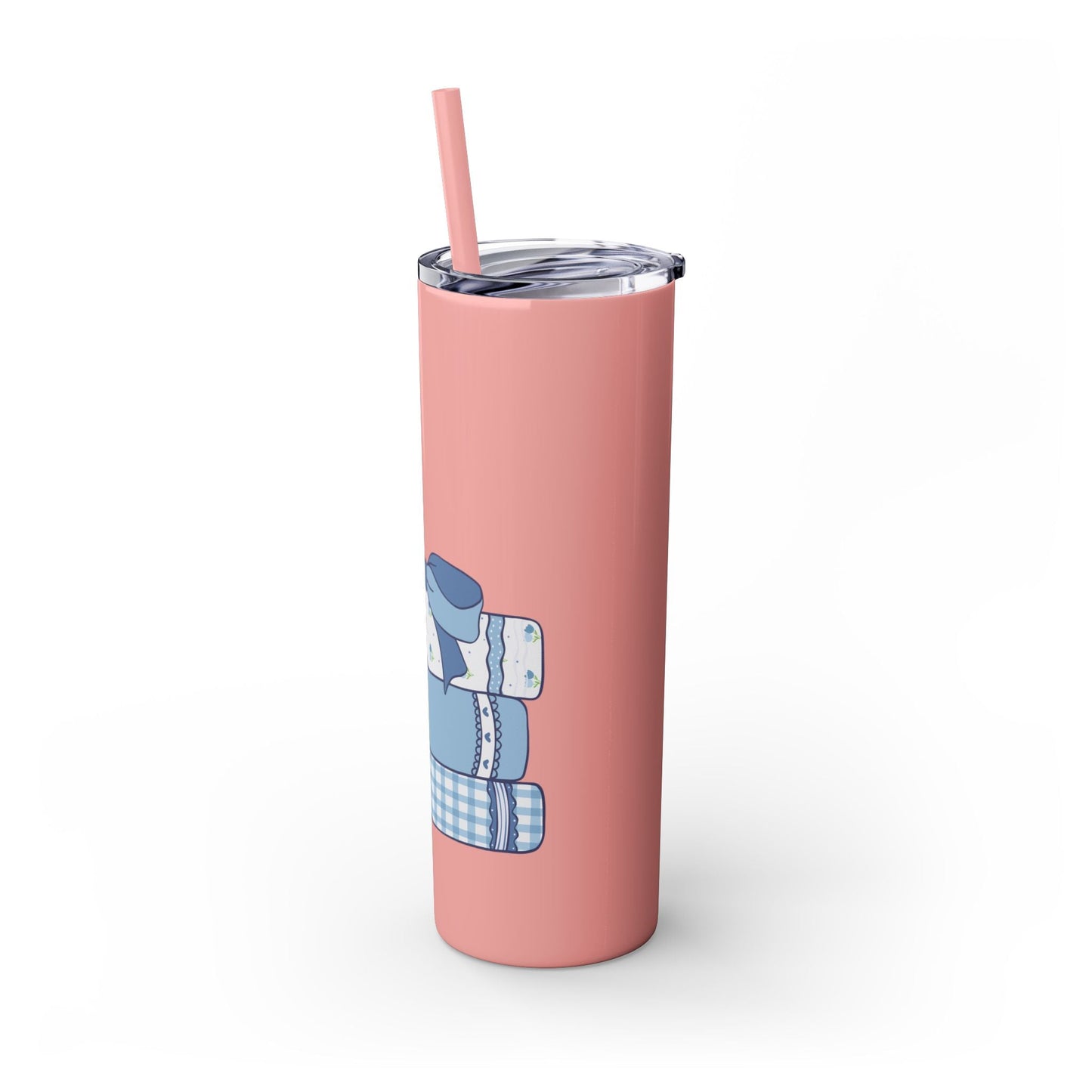 Customizable: Girly Book Club Skinny Tumbler with Straw, 20oz | Perfect for Events, Gifts, Coffee, and Summer Drinks