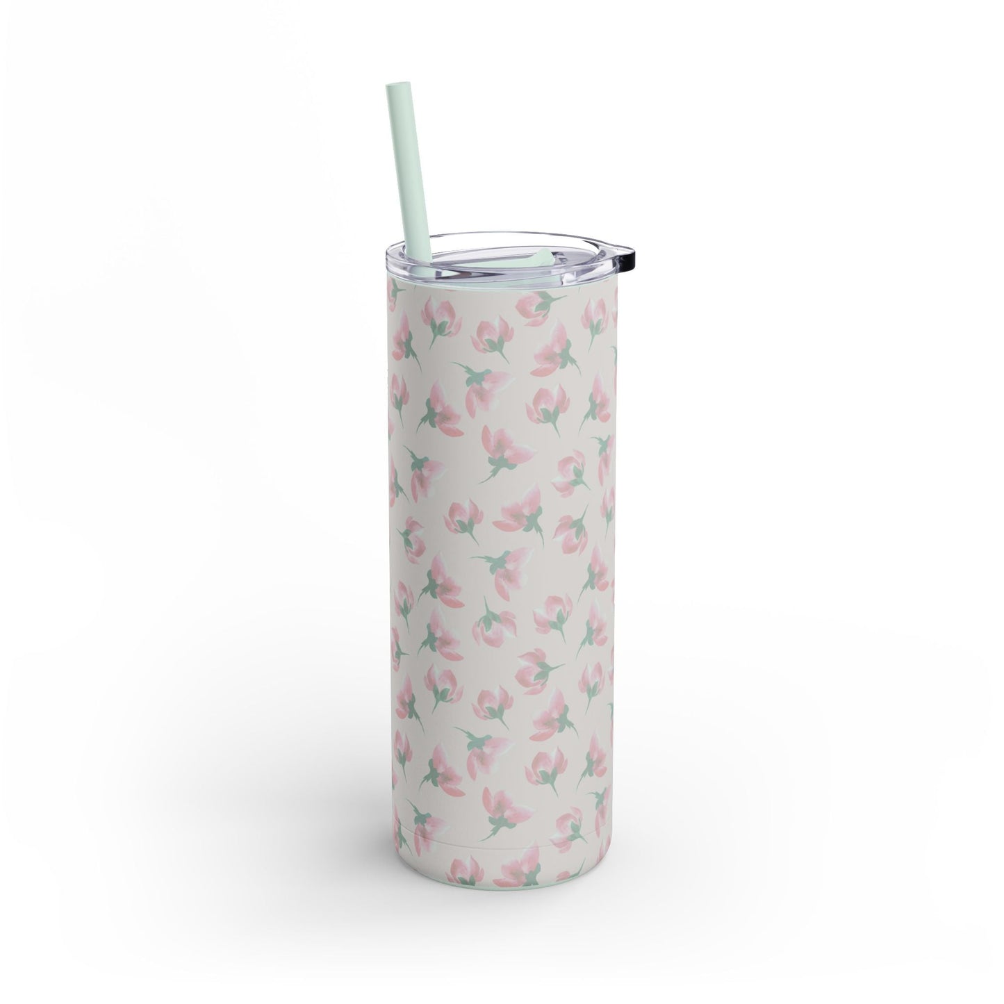 Customizable: Floral Pattern Tumbler, Personalized Gift for Coffee Lovers, Travel Mug for Women, Insulated Drinkware, Trendy Water Bottle