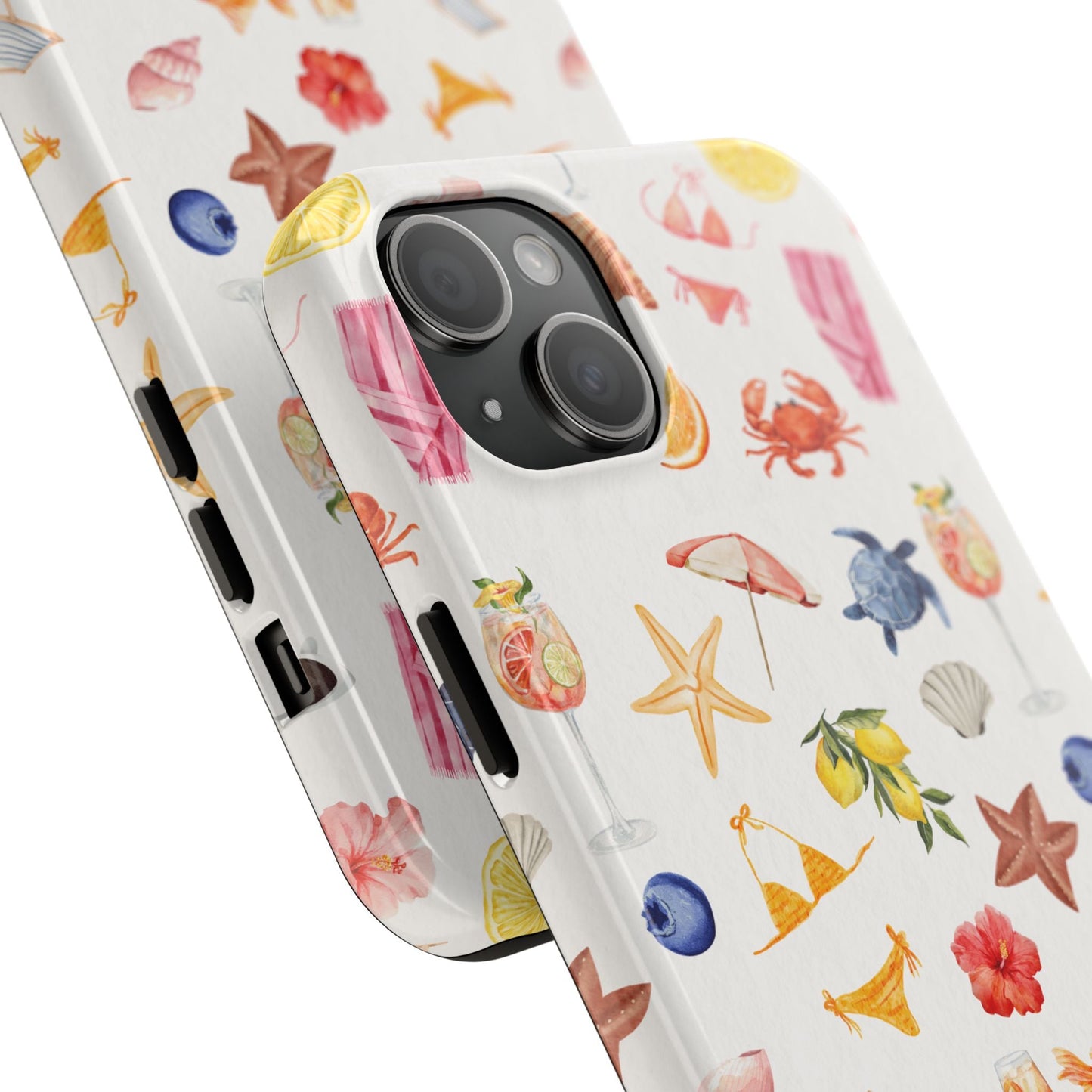 Customizable: Tropical Summer Phone Case, Vivid Coastal Design, Perfect Gift for Beach Lovers, Vacation Memories, Durable Tough Cases