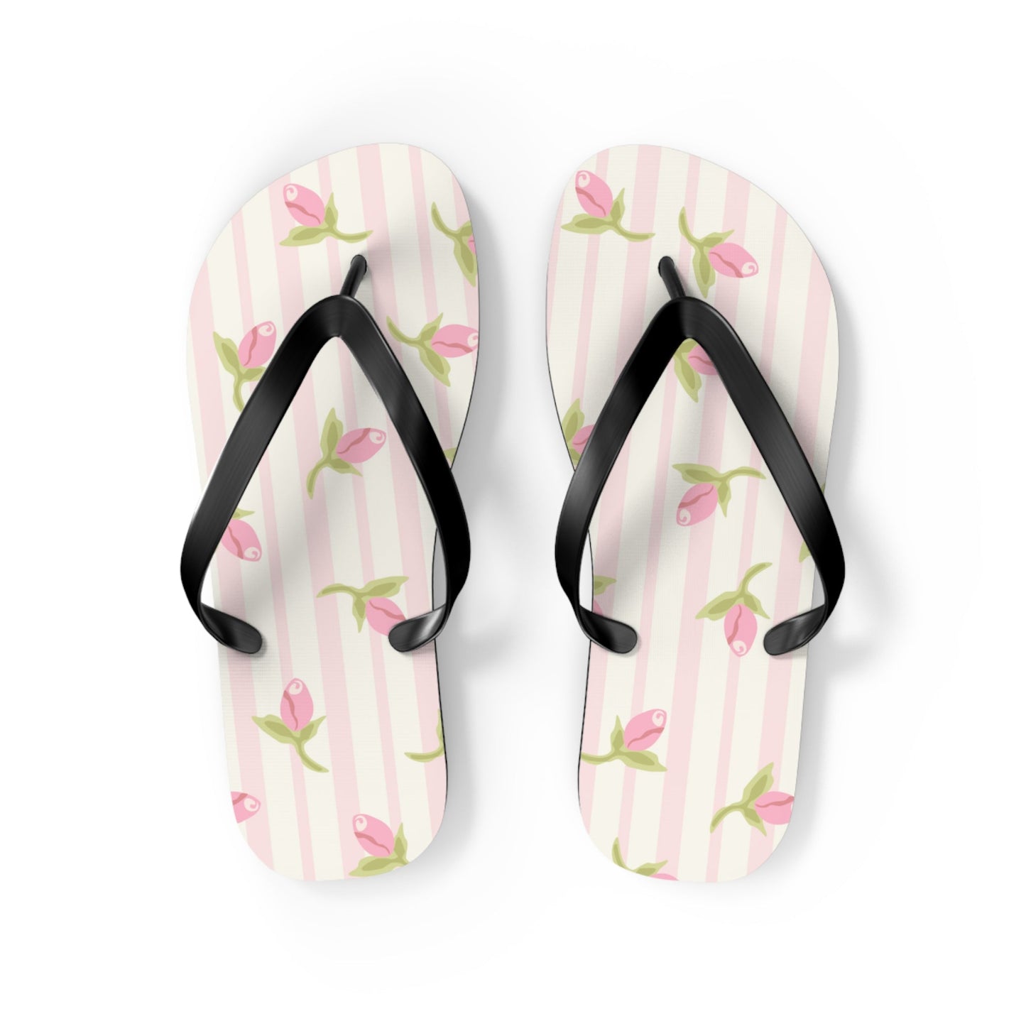 Customizable: Chic Floral Flip Flops for Summer, Trendy Beach Sandals, Perfect for Vacation, Gifts for Her