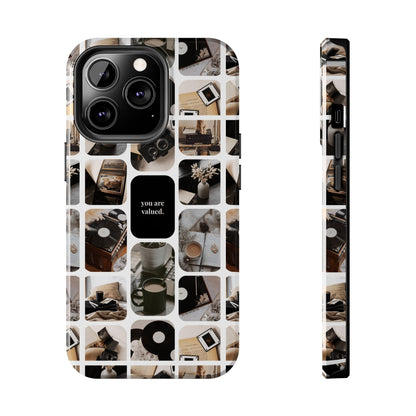 Retro Collage Phone Case - You Are Valued, Durable Protection for Your Device, Thoughtful Gift for Friends & Family, Perfect for Any [...]