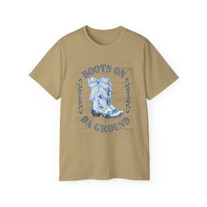 Western Song Cowboy Women's T-Shirt, Boots Graphic T-Shirt, Rural Lifestyle Top, Country Music Concert Apparel, Vintage Ranch Style Shirt