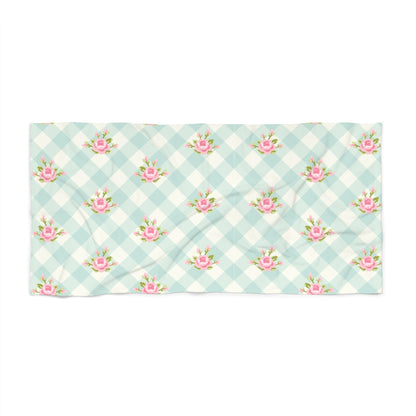 Customizable: Chic Floral Beach Towel for Summer Fun, Poolside Relaxation, Travel Essentials, Gift for Beach Lovers, Floral Design