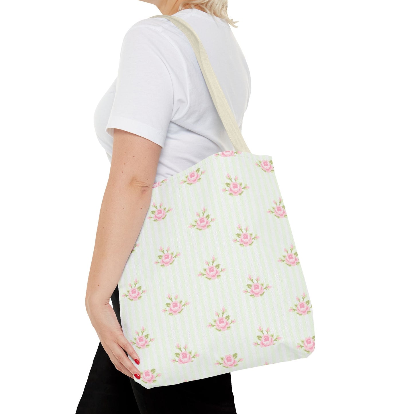 Customizable: Floral Pattern Tote Bag | Stylish Shopping Bag, Eco-Friendly Tote, Gift for Her, Beach Bag, Everyday Carryall