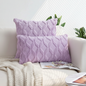 Pack of 2 bundle One 18"x18" with a matching color of one 12"x20" Square and rectangle combo set throw pillow covers with inserts