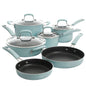 Kenmore Elite Andover 10 Piece Nonstick Aluminum Cookware Set in | Kitchen + Metal