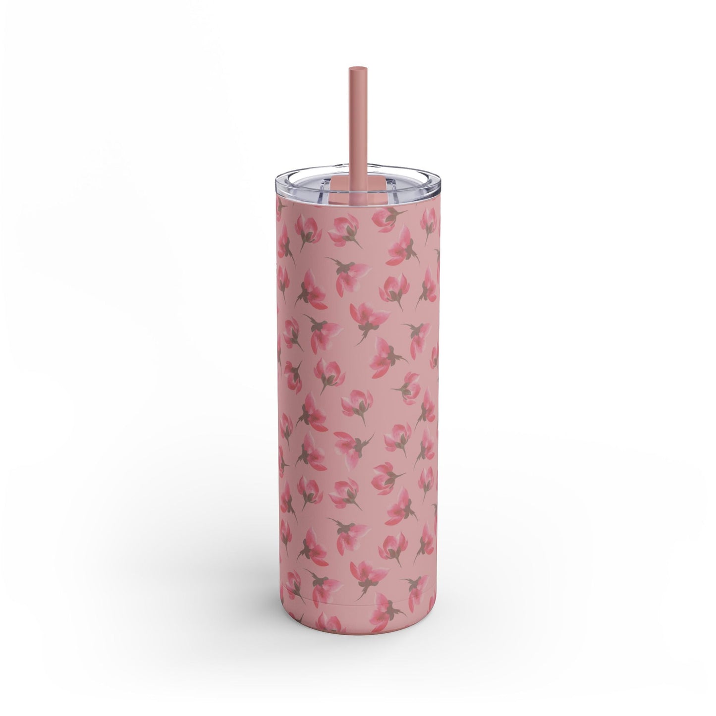 Customizable: Floral Pattern Tumbler, Personalized Gift for Coffee Lovers, Travel Mug for Women, Insulated Drinkware, Trendy Water Bottle