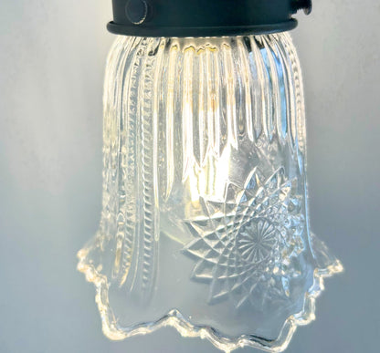 Antique Diamond Floral Flare Wall Sconce Light